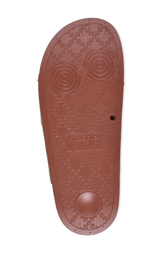 Gaahuu Crisscross Strap Slide Sandal In Brown