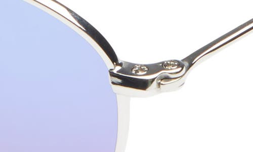 Maui Jim Baby Beach 56mm Polarized Aviator Sunglasses In Silver/blue Hawaii