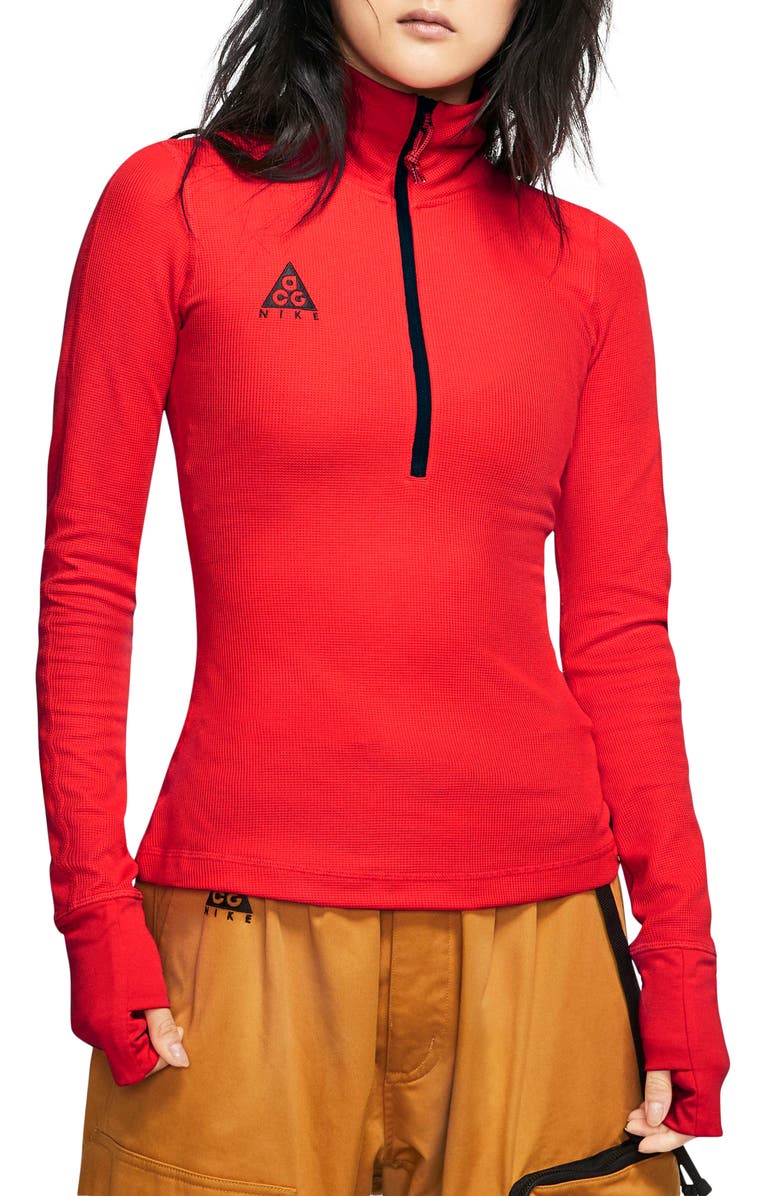 NIKE ACG Long Sleeve Thermal Top, Main, color, HABANERO RED/ BLACK