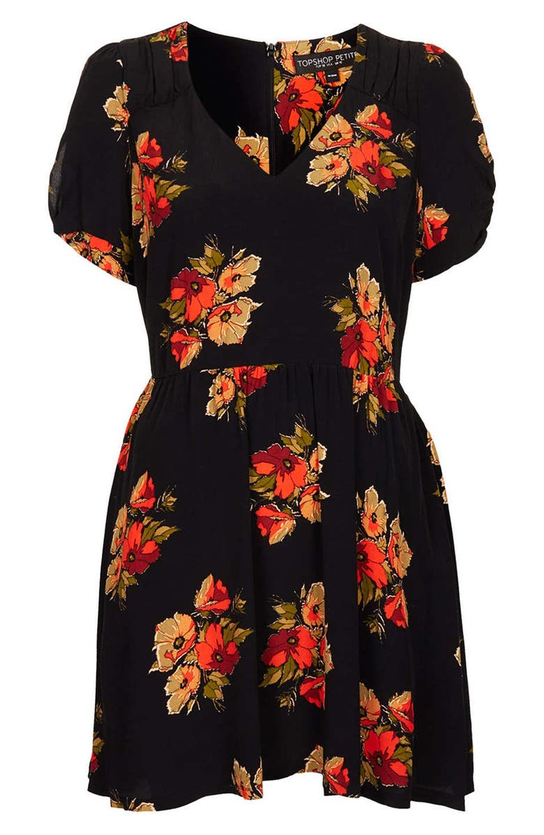 Topshop 'Autumn Floral' Tea Dress (Petite) | Nordstrom