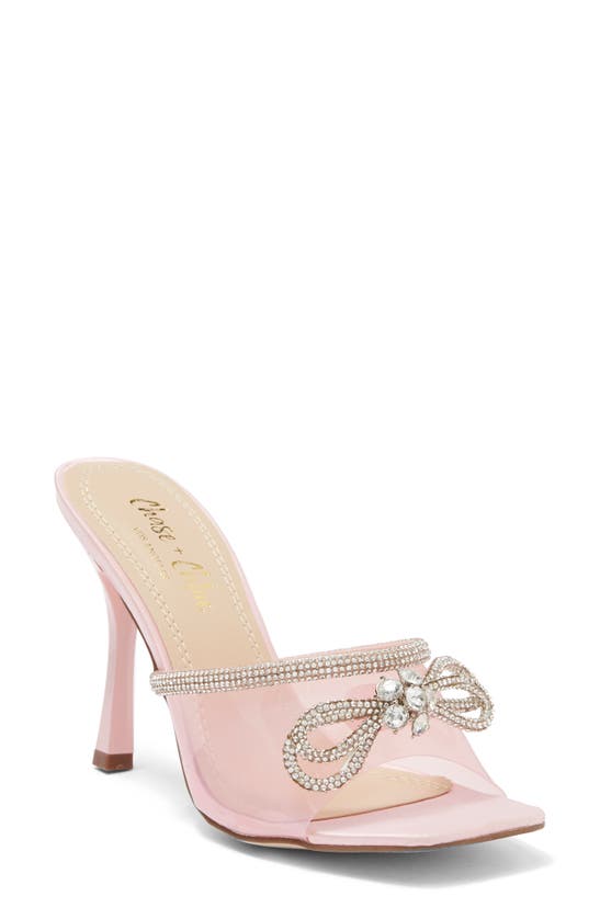 Chase & Chloe Divine Sandal In Pink Satin | ModeSens