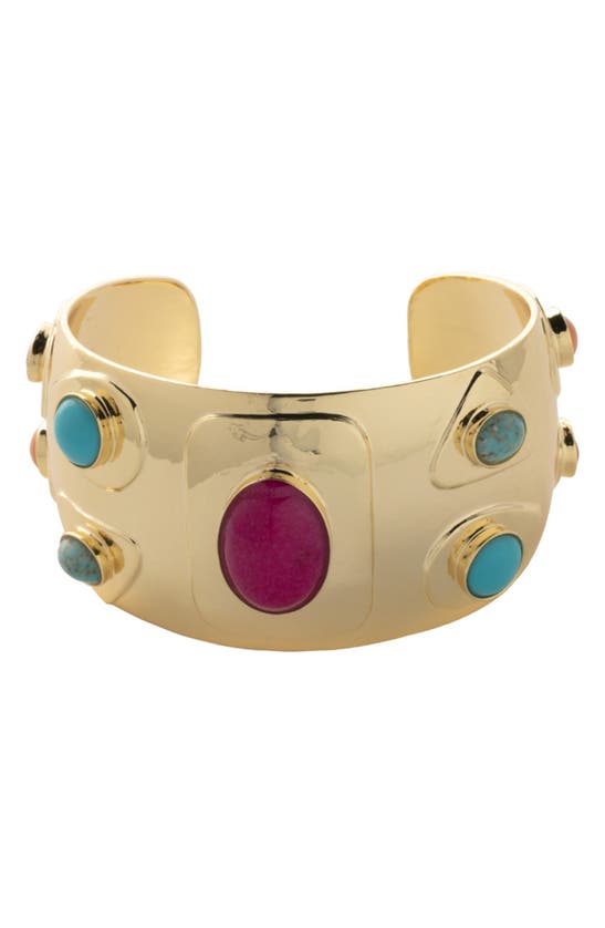 Sorrelli Semiprecious Stone Cuff Bracelet In Gold