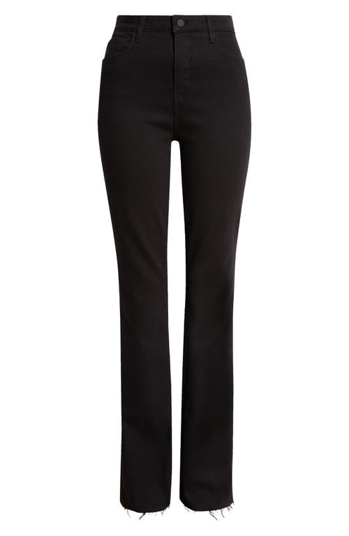 Shop L Agence L'agence Ruth High Rise Straight Leg Jeans In Black