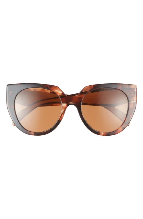 Shop Prada 52mm Irregular Sunglasses In Caramel Havana