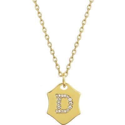 Stella + Ruby Nom De Plume Initial Pendant Necklace