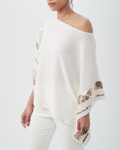 Shop Trina Turk Adela Wrap In Winter White/gold