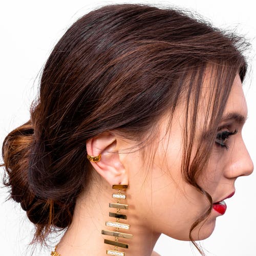 Lucy Quartermaine Flat Plain Cuff In Gold