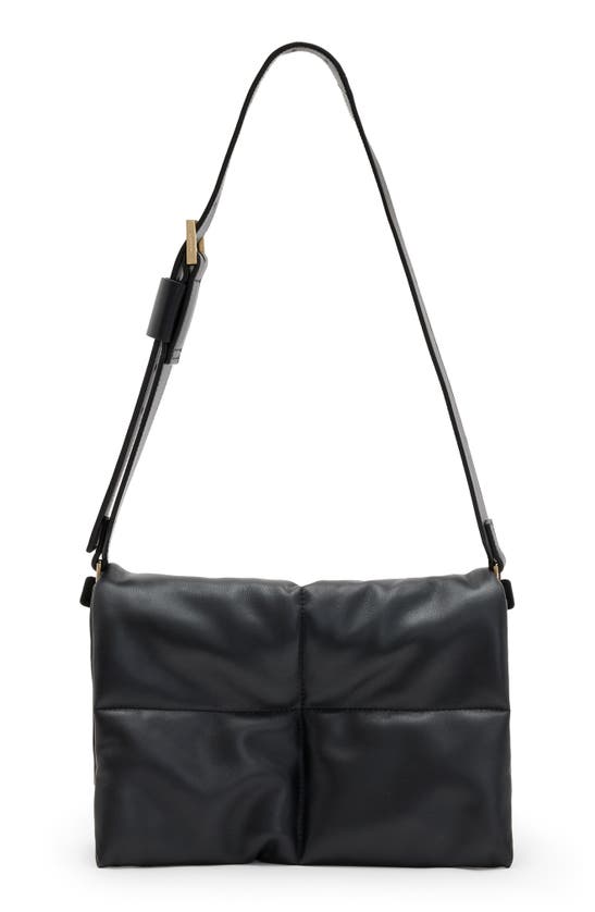 Allsaints Vittoria Quilted Leather Shoulder Bag In Black