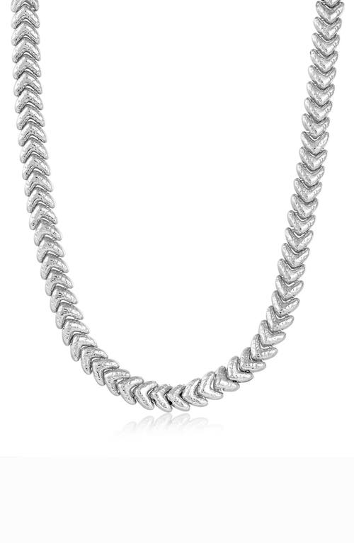 Luv AJ The Fiorucci Heart Chain Necklace in Silver at Nordstrom