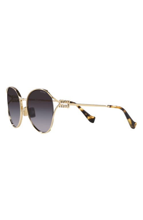 Miu Miu 58mm Gradient Phantos Sunglasses In Gold/grey Flash