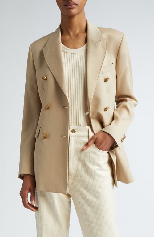 Golden Goose Double Breasted Virgin Wool Blazer Sand at Nordstrom, Us