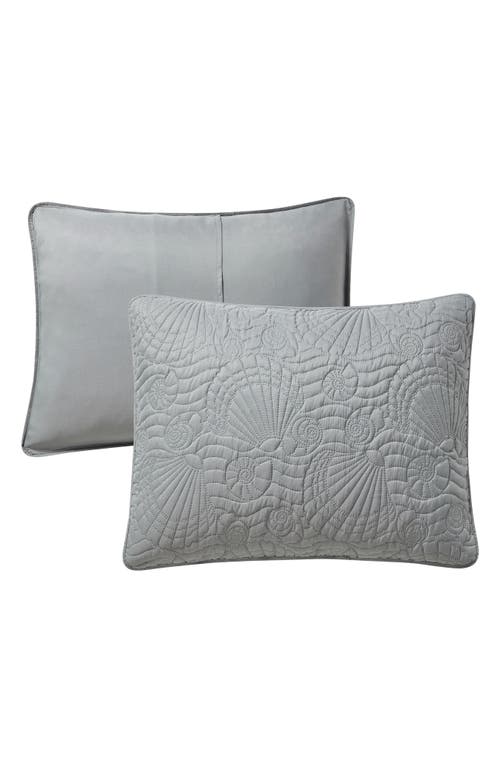 Vcny Home Ocean Solid 3-piece Quilt Set In Grey