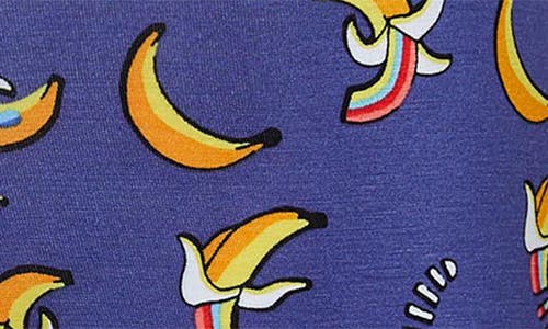 Shop Saxx Vibe Super Soft Slim Fit Boxer Briefs In Rainbow Bananas- Navy