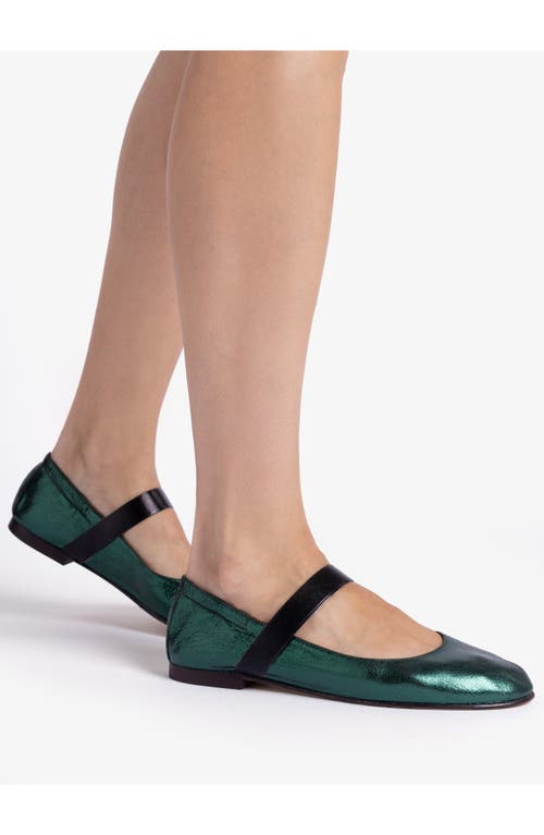 Penelope Chilvers Rock And Roll Mary Jane Flat In Emerald
