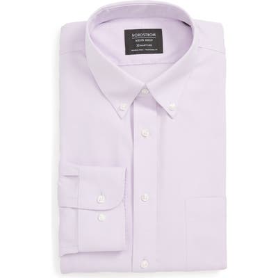 Nordstrom Shop Smartcare(TM) Traditional Fit Pinpoint Dress Shirt, 5.5 34/35 - Purple