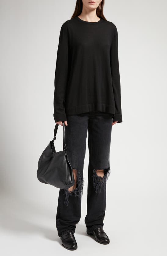 The Row Filippa Wool Sweater In Black