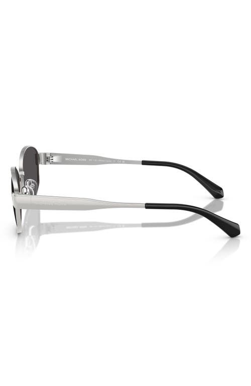 Shop Michael Kors 56mm Oval Sunglasses In Silver