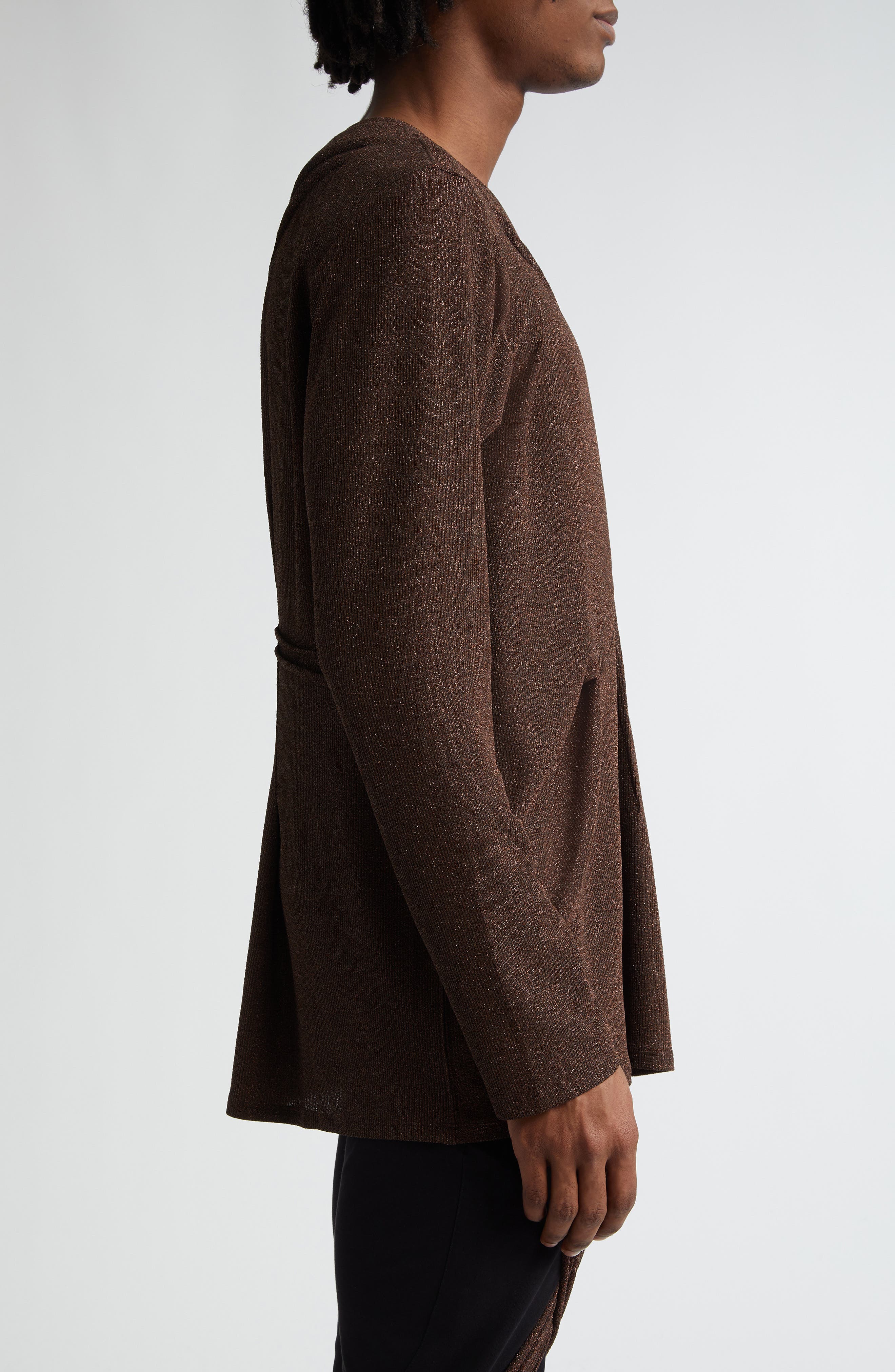 Kiko Kostadinov: Men's Deultum Darted Top (Jet Black) | DSML