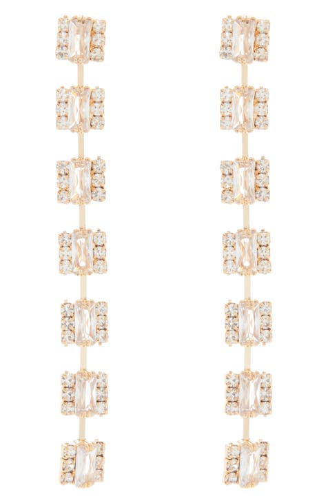 Crystal Linear Drop Earrings