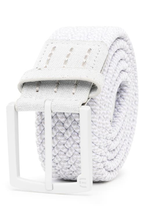 Shop Travismathew Staggerwing 2.0 Braided Belt In Micro Chip/white