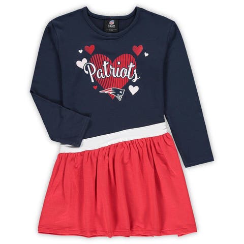 Girls Preschool Chicago Cubs Royal/Red Heart To Heart Jersey Tunic Dress