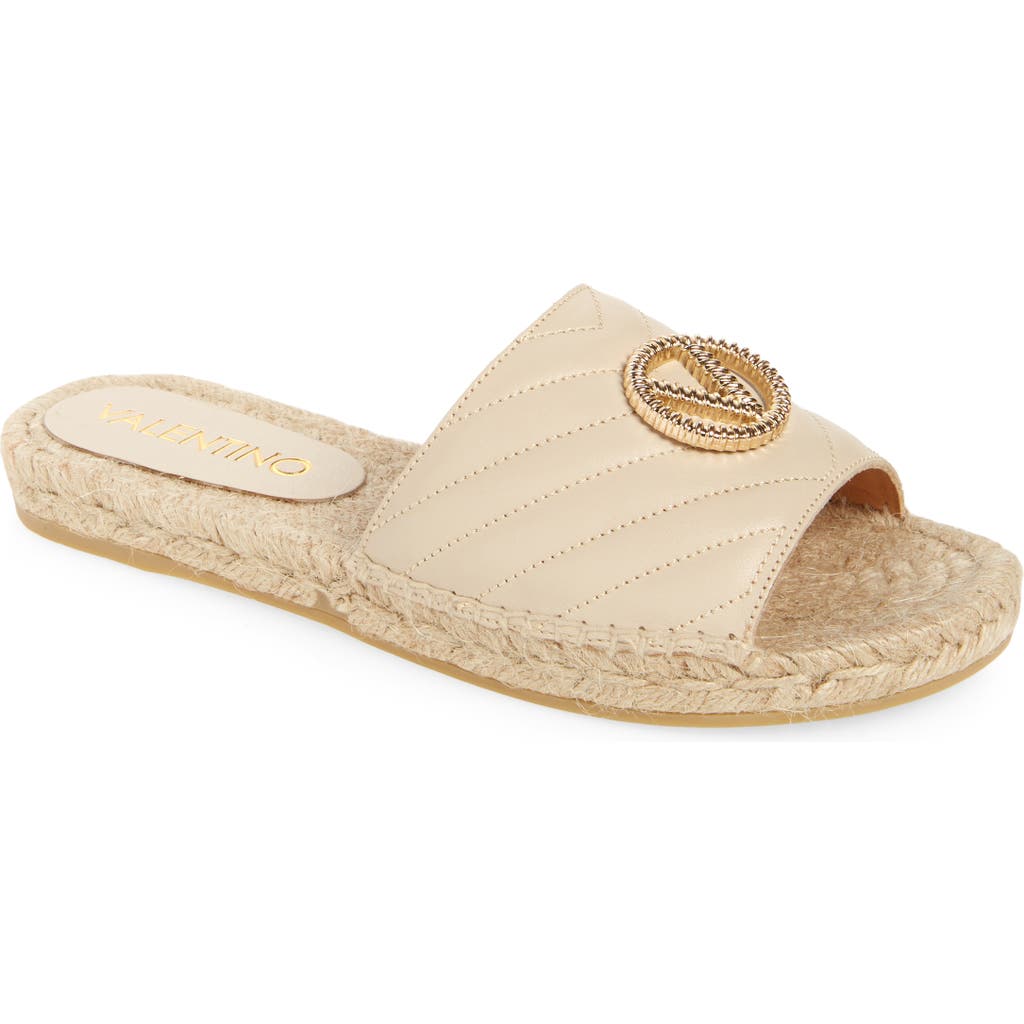 Shop Valentino By Mario Valentino Clavel Espadrille Slide Sandal In Beige