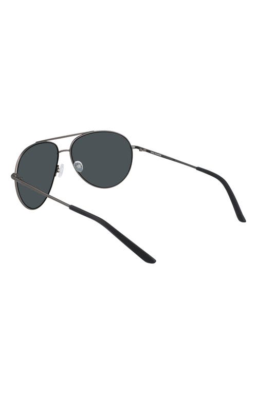 Shop Nike Chance 61mm Polarized Aviator Sunglasses In Satin Gunmetal/polar Grey