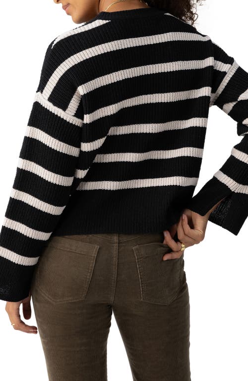 Shop Sanctuary Chilly Out Chenille Sweater In Black/rawhide Stripe