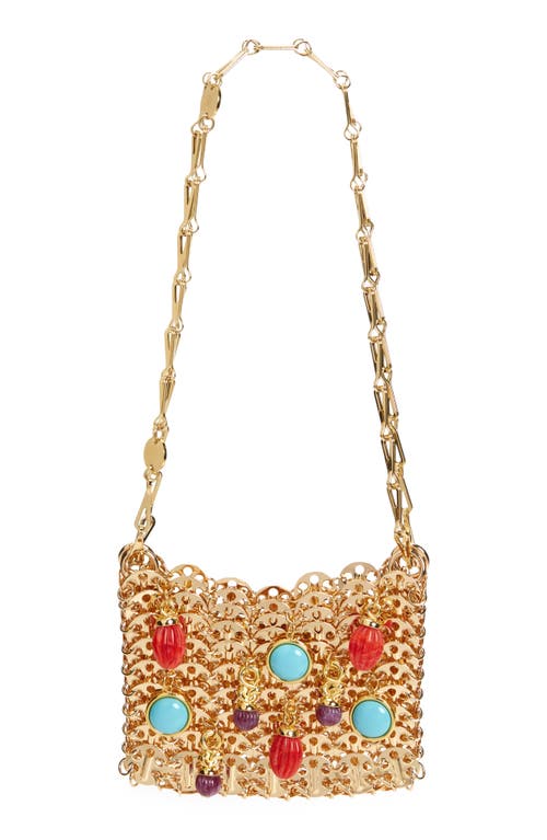 Rabanne Crystal Embellished Shoulder Bag in Gold at Nordstrom