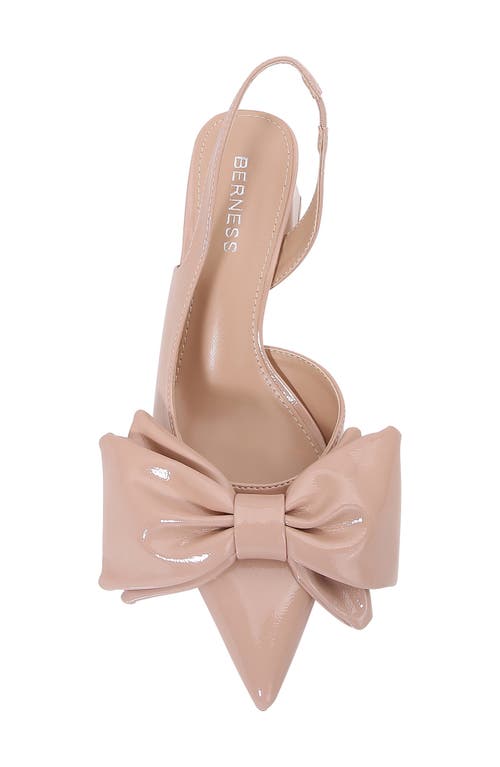 Berness Cynthia Pointed Toe Slingback Pump In Beige