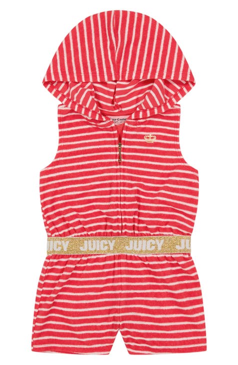 Kids' Stripe Hooded Romper (Little Kid)