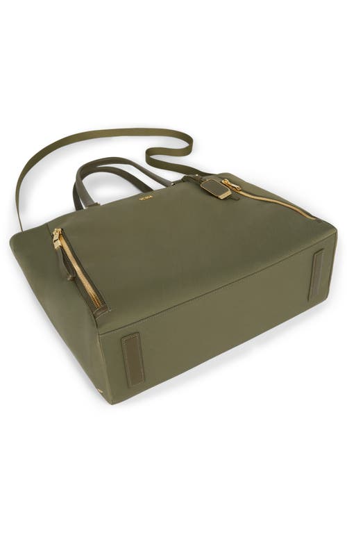 Shop Tumi Large Valetta Tote In Olive