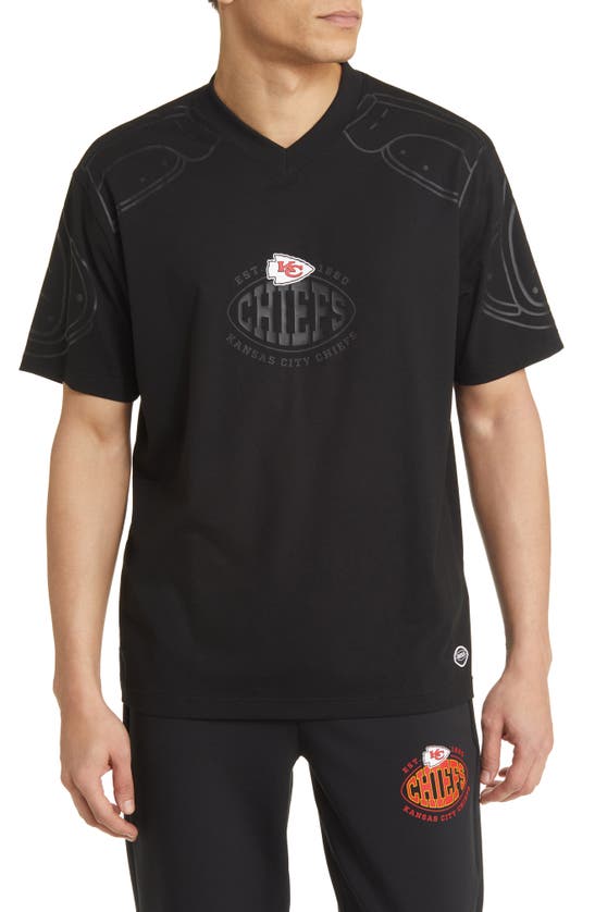 Hugo Boss X Nfl Tackle Graphic T-shirt In Kansas City Chiefs Black