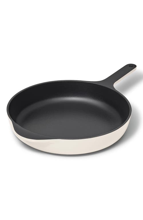Caraway 10.5-inch Enameled Cast Iron Skillet In Cream