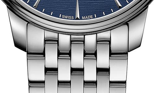 Shop Mido Baroncelli Automatic Watch, 40mm In Silver/blue/silver