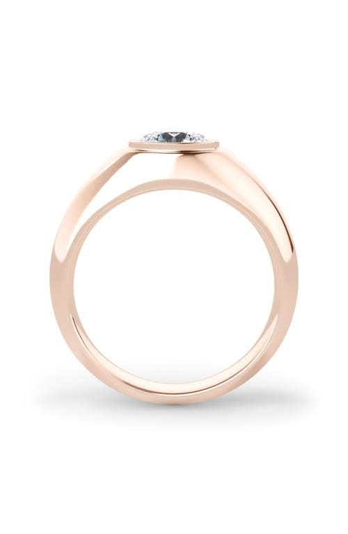 Shop Hautecarat Round Brilliant Lab Created Diamond Ring In 3.00 Ctw 18k Rose Gold