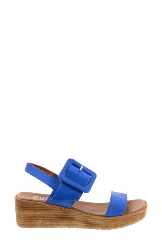 Shop Bueno Marcia Slingback Wedge Sandal In Bright Blue
