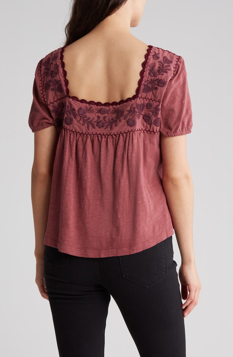 Lucky Brand Embroidered Peasant Top Nordstromrack