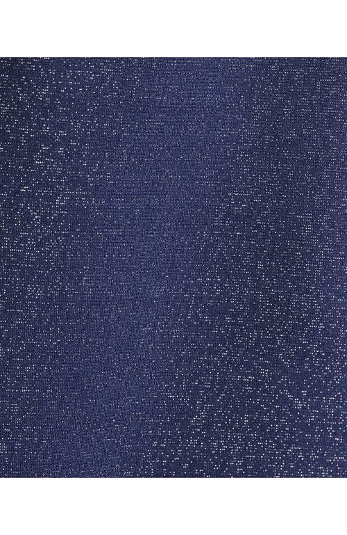 Lands' End Long Chlorine Resistant Shine X-back High Leg Soft Cup Tugless One Piece Swimsuit In Mediterranean Blue Shine