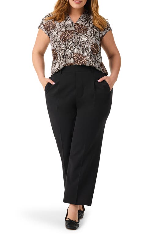 Shop Nic + Zoe Nic+zoe Avenue Wide Leg Ankle Pants In Black Onyx