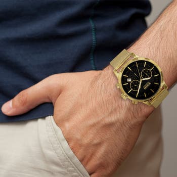 Eugene Mesh | Chronograph Watch, Quartz Strap Versace Nordstromrack VERSUS 46mm