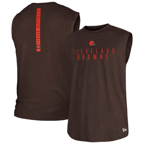 Men's Brown Cleveland Browns Big & Tall Muscle Tank Top