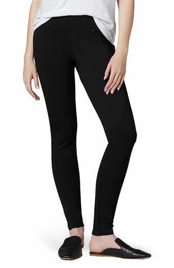Black PU Button Detail Leggings by In The Style Jess Millichamp