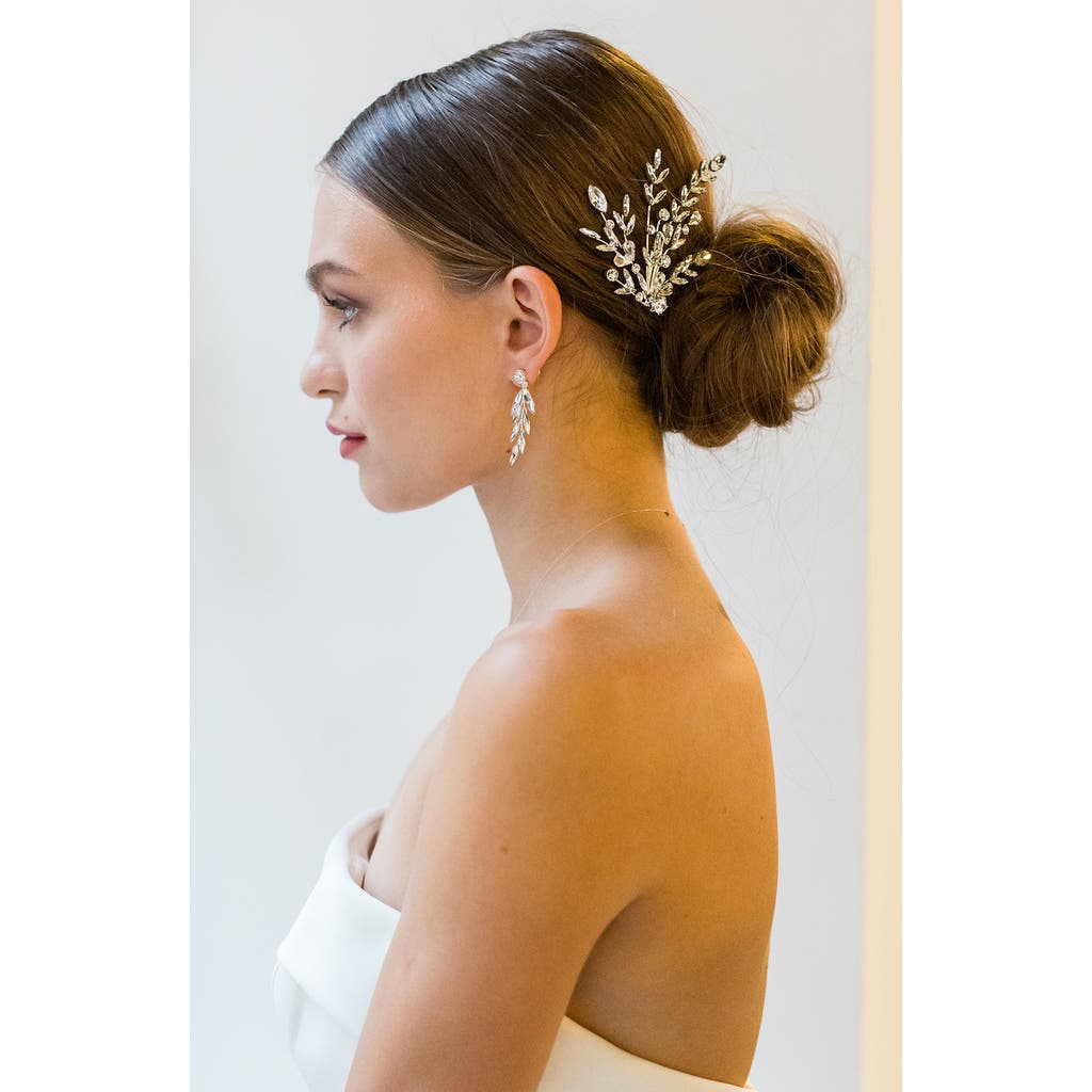 Brides And Hairpins Brides & Hairpins Hodesh Crystal Hair Clip In Silver