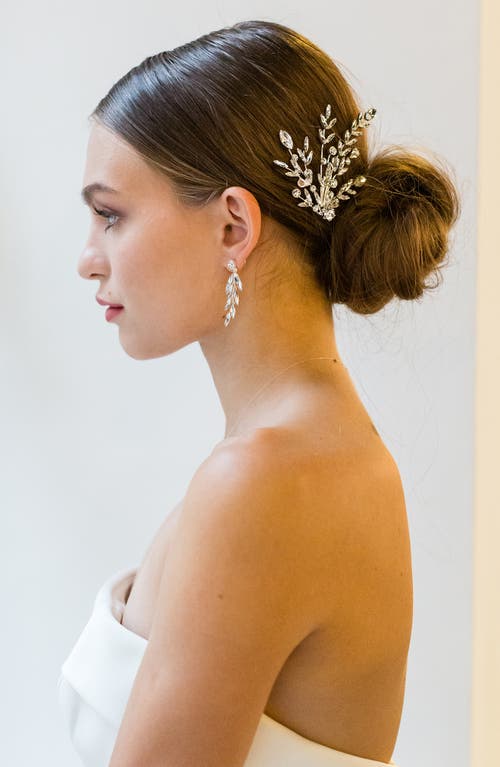 Brides & Hairpins Hodesh Crystal Hair Clip in Silver at Nordstrom