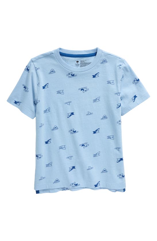 Shop Tucker + Tate Kids' Print T-shirt In Blue Placid Shark Buddies