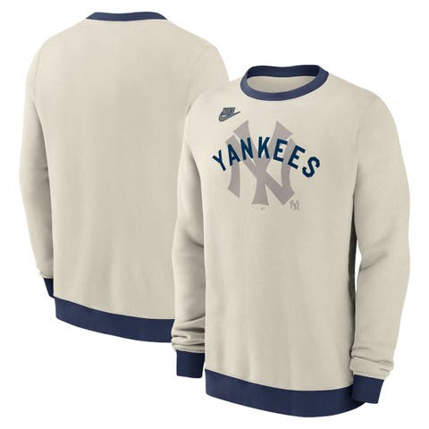 Men's Nike Cream New York Yankees Cooperstown Collection Fleece Pullover Sweatshirt