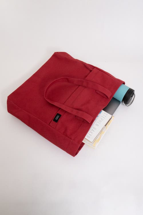 Terra Thread Organic Cotton Canvas Work Tote Bag In Ruby Red