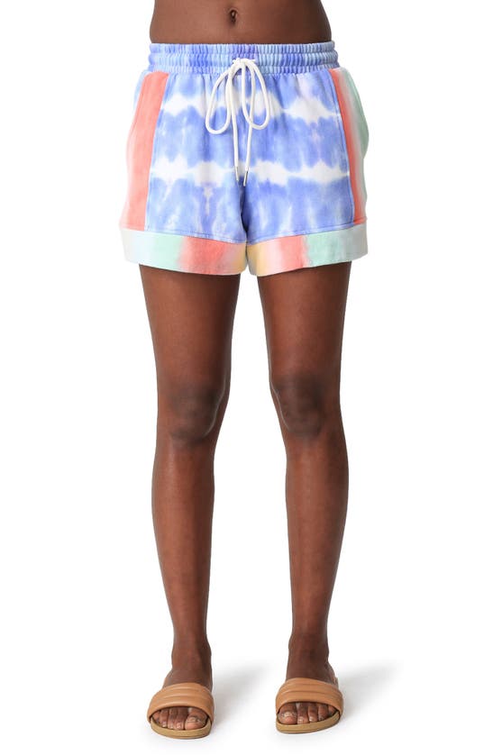 Shop Electric & Rose Stacey Patchwork Shorts In Watermelon/ Mist