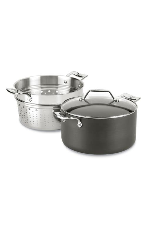 All-Clad Essentials Steam, Poach & Stew Nonstick 7-Quart Pot with Multipurpose Insert and Lid in Black at Nordstrom